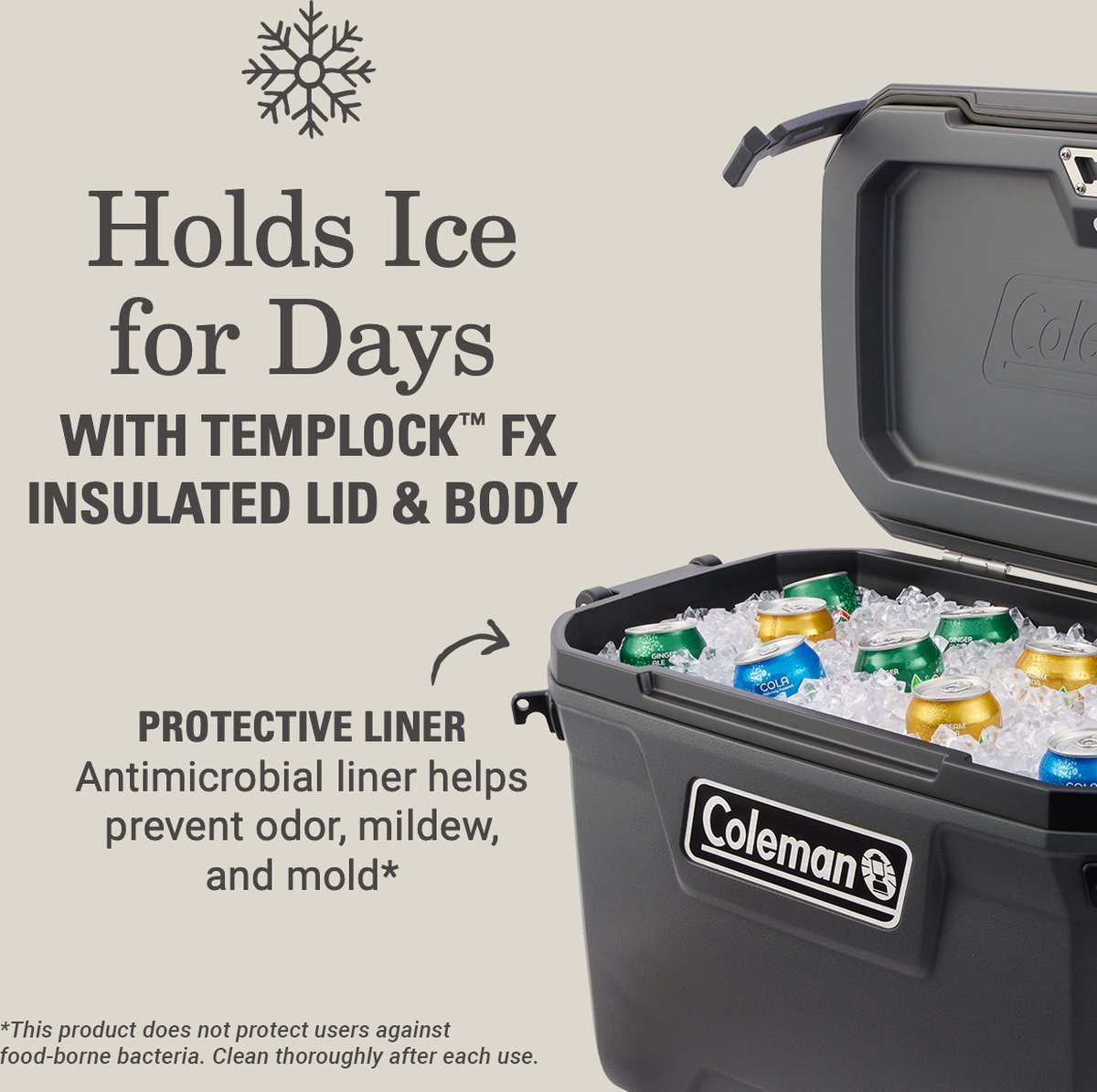 Coleman 55QT Convoy Cooler - 53 liter koelbox - 4 dagen ijs
