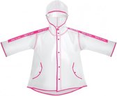 Semi transparante kinder regenjas mer roze bies van Cool Kids