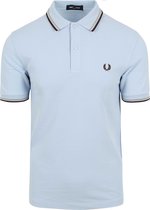 Fred Perry - Polo M3600 Lichtblauw V02 - Slim-fit - Heren Poloshirt Maat 3XL