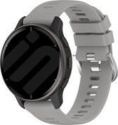 Strap-it Smartwatch siliconen bandje - geschikt voor Garmin Vivoactive 4 (45mm) / Venu 2 / Venu 3 / Forerunner 255 / Forerunner 265 - lichtgrijs
