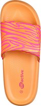 BECO dames slippers Zebra Vibes, oranje/roze, maat 37