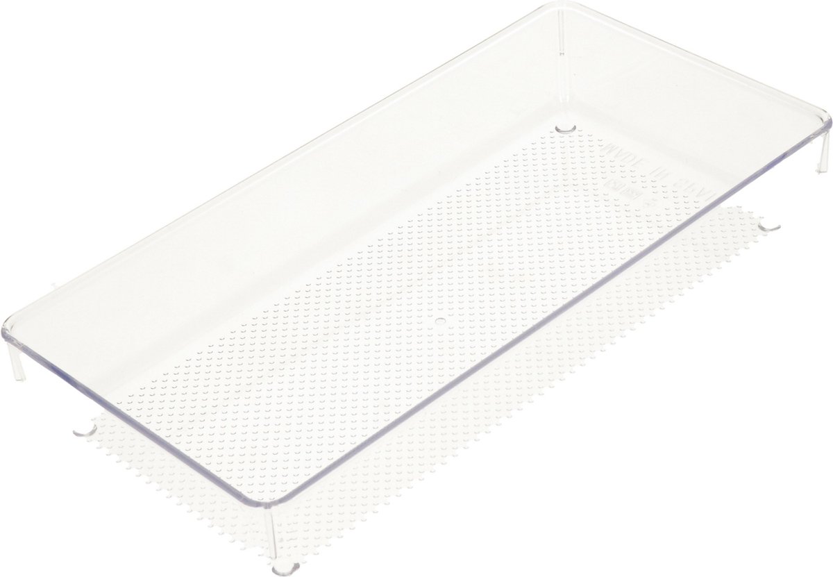 PLASTICFORTE Lade organizer Skuff - transparant - kunststof - 30 x 15 x 5 cm - modulair - ladeverdeler
