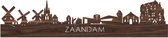 Skyline Zaandam Noyer - 120 cm - Décoration de la maison - Décoration murale - Plus de villes disponibles - Idée de salon - Art de la ville - Art de la ville - Cadeau pour lui - Cadeau pour elle - Anniversaire - Mariage - WoodWideCities