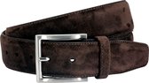 LINDENMANN leren heren riem - bruin - Maat: 90