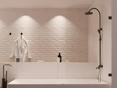Shower & Design Badscherm in industriële stijl met afgeronde hoeken - 80 x 140 cm - TIMOUR L 80 cm x H 140 cm x D 0.5 cm
