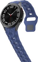 Siliconen bandje - geschikt voor Samsung Galaxy Watch 4 / Watch 4 Classic / Watch 5 / Watch 5 Pro / Watch 6 / Watch 6 Classic - donkerblauw