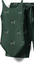 Son of a Beach - Croc Green Meisjes Badpak - maat 122-128 - Groen