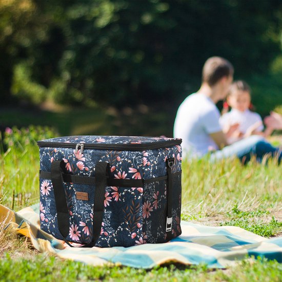 Packaway 4 Laags Geïsoleerde Koeltas - Lunchtas 30 liter - Japanese Flower van Packaway — afbeelding 5