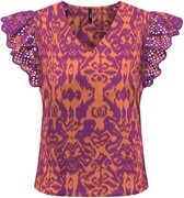 ONLY ONLLOU LIFE EMB S/S FRILL TOP PTM Dames Top - Maat XL