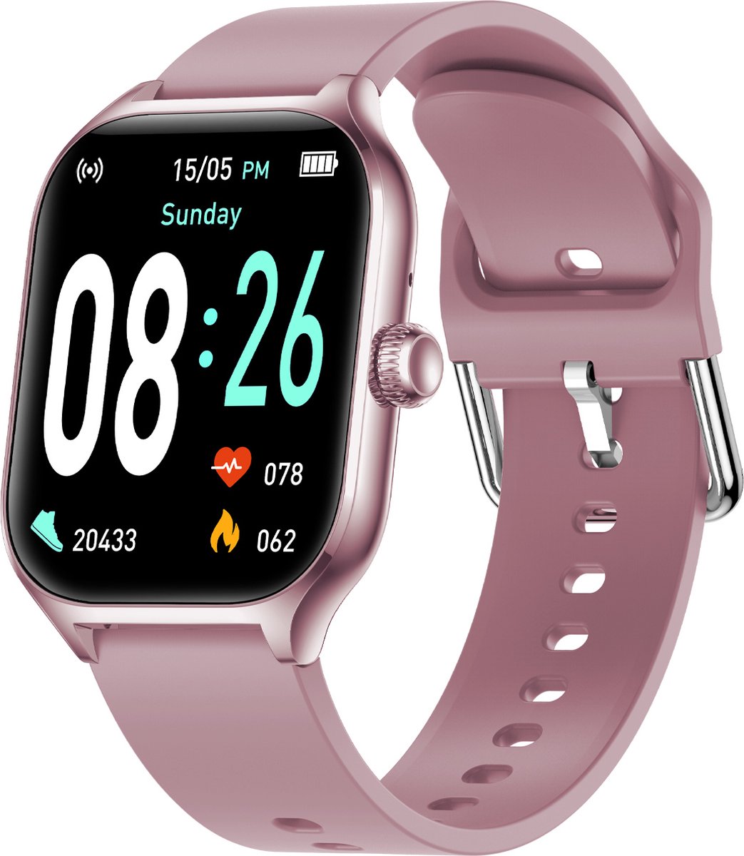 Fontastic 263514 Smartwatch - Universeel - 51 mm - Geschikt voor Android & iOS - Roze