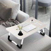 Laptoptafel voor bed, opvouwbare bedtafel,Laptoptafel for your bed, inklapbare laptoptafel - ontbijttafel met inklapbare poten (60x40cm, White)