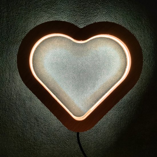 Hartlamp - Eiken - Wandlamp - Tafel lamp - LED van Gloled — afbeelding 4