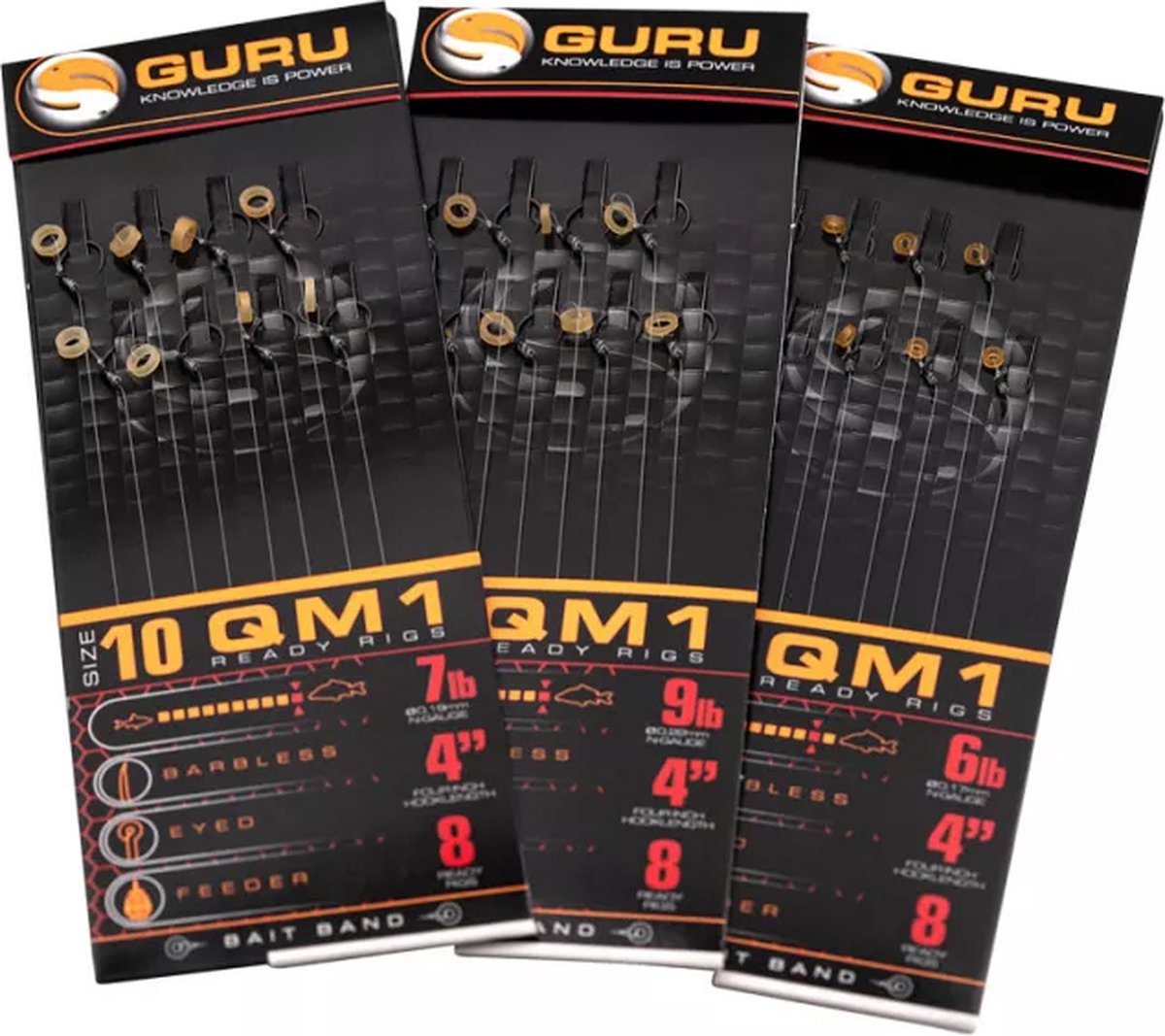 Guru QM1 Bait Bands 4’’ (8 pcs) - Maat : Haak 10 - 0.19mm