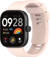 Strap-it Smartwatch bandje - Siliconen bandje met druksluiting geschikt voor Redmi Watch 4 / Xiaomi Smart Band 8 Pro (roze)