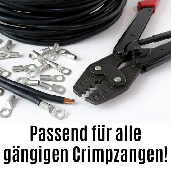 10 cosses de câble tubulaires standard Kalitec HR50-10 50 mm² M10 I sans trou de visualisation I Fabriqué en Allemagne