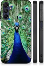 GSM Hoesje Geschikt voor Samsung Galaxy A15 Siliconen Back Cover met Zwarte rand Pauw