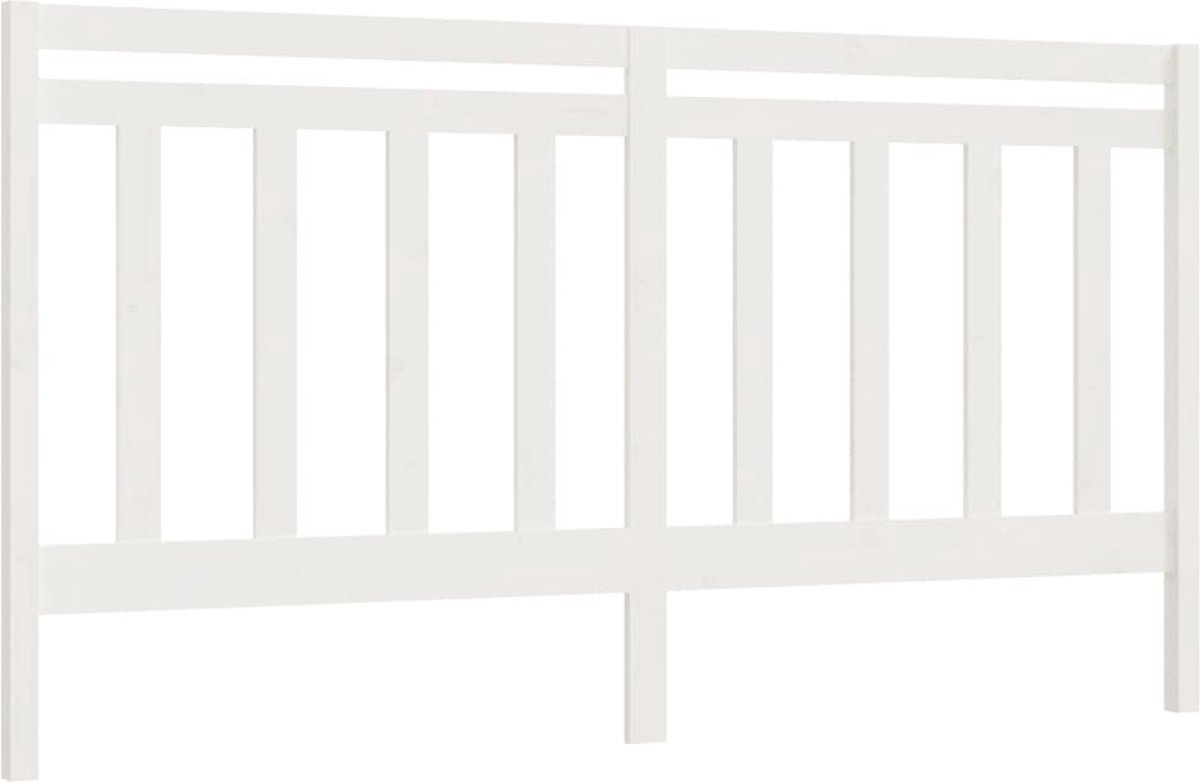 Beroli - Hoofdbord - 206x4x100 cm - Massief Grenenhout - Wit: Stijlvol Bedhoofdbord voor Comfortabele Nachtrust