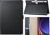 Phreeze Luxe Tablet Hoes - Geschikt voor Samsung Galaxy Tab S9 Hoesje - 11 inch - 2023 - Vegan Leer - Magneetsluiting - Tablet Case Cover - Zwart