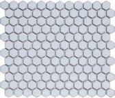 The Mosaic Factory Barcelona Hexagon - Wandtegels - Mozaïektegel - 26x30x0.3cm - Blauw Glans - 0.78m²/10 Stuks
