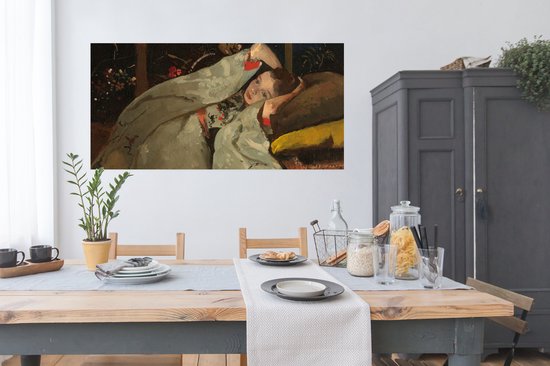Affiche Fille en kimono blanc - Peinture de George Hendrik Breitner - 150x75 cm
