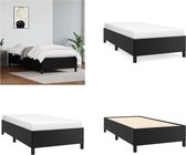 vidaXL Bedframe kunstleer zwart 90x200 cm - Bedframe - Bedframes - Bed - Slaapmeubel