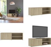 vidaXL Tv-meubel 120x34x37 cm bewerkt hout sonoma eikenkleurig - Tv-meubel - Tv-meubels - Tv-meubelen - Tv-meubilair