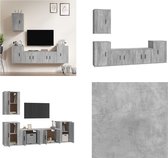 vidaXL 5-delige Tv-meubelset bewerkt hout betongrijs - Tv-kast - Tv-kasten - Tv-meubel - Hifi-meubel