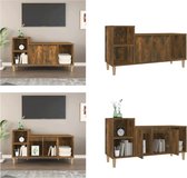 Meuble TV Noir 100x35x55 Cm En Bois D'ingénierie - Neuf Sous Emballage