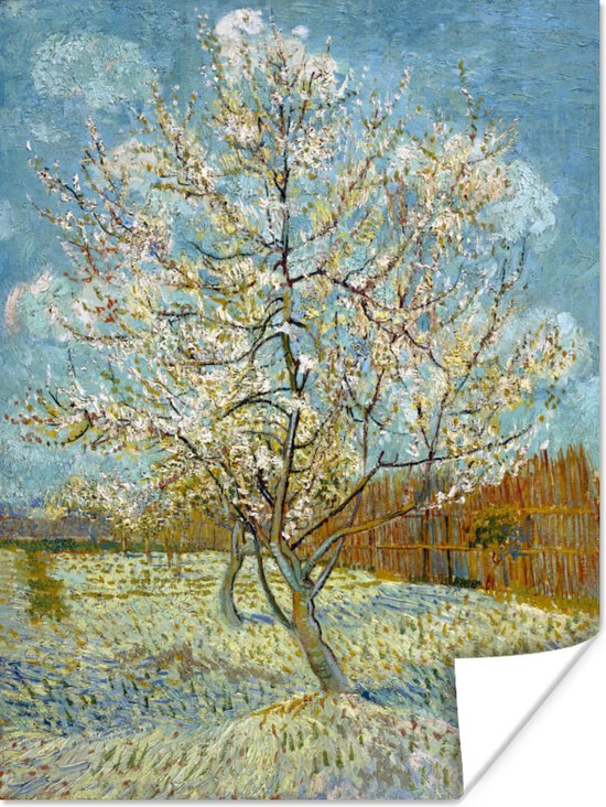 Poster Bloeiende perzikboom - Vincent van Gogh - 30x40 cm