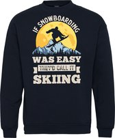Sweater If Snowboarding Was Easy | Apres Ski Verkleedkleren | Fout Skipak | Apres Ski Outfit | Navy | maat L