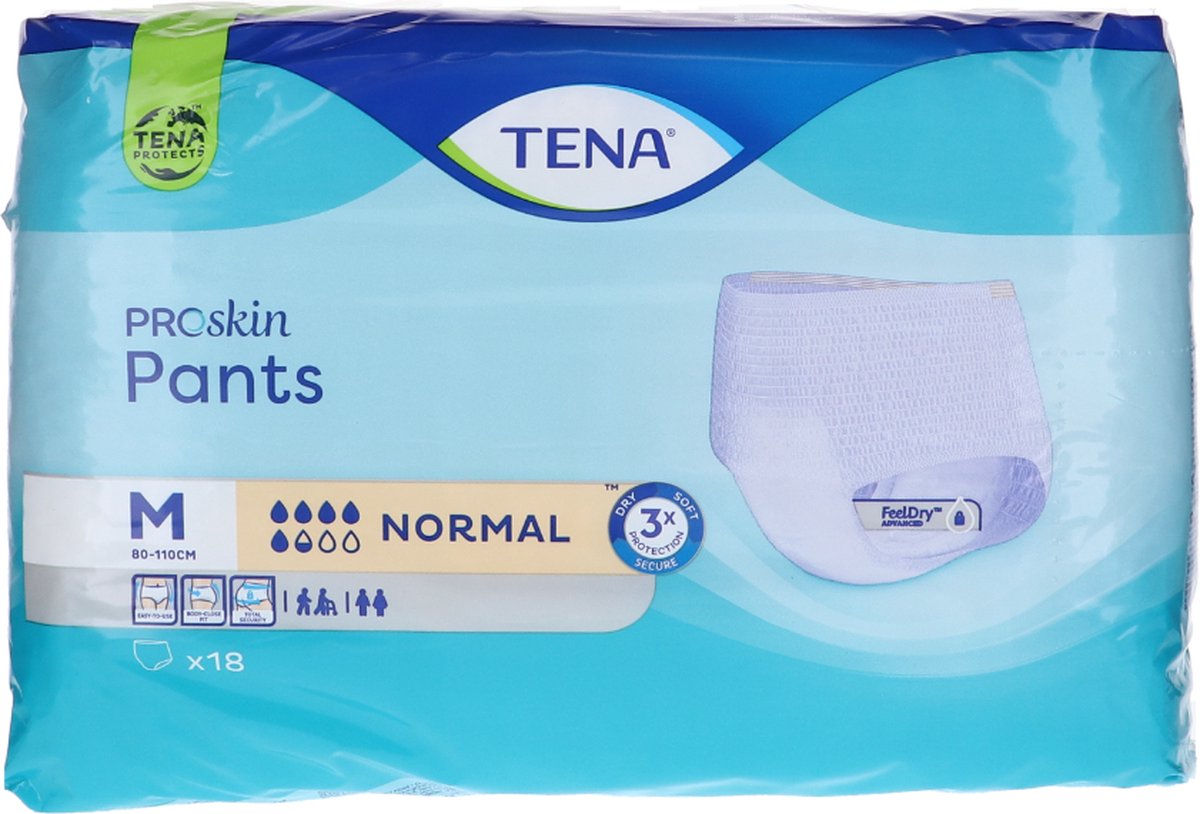 Goedkoopste Voordeelverpakking 3 X TENA Proskin Pants Normal - Medium, 18st (791528