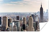 New York City Skyline Poster 60x40 cm - Foto print op Poster (wanddecoratie woonkamer / slaapkamer) / Amerikaanse steden Poster