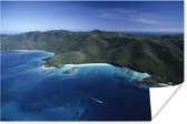 Caribisch eilandkust  Poster 180x120 cm - Foto print op Poster (wanddecoratie) XXL / Groot formaat!