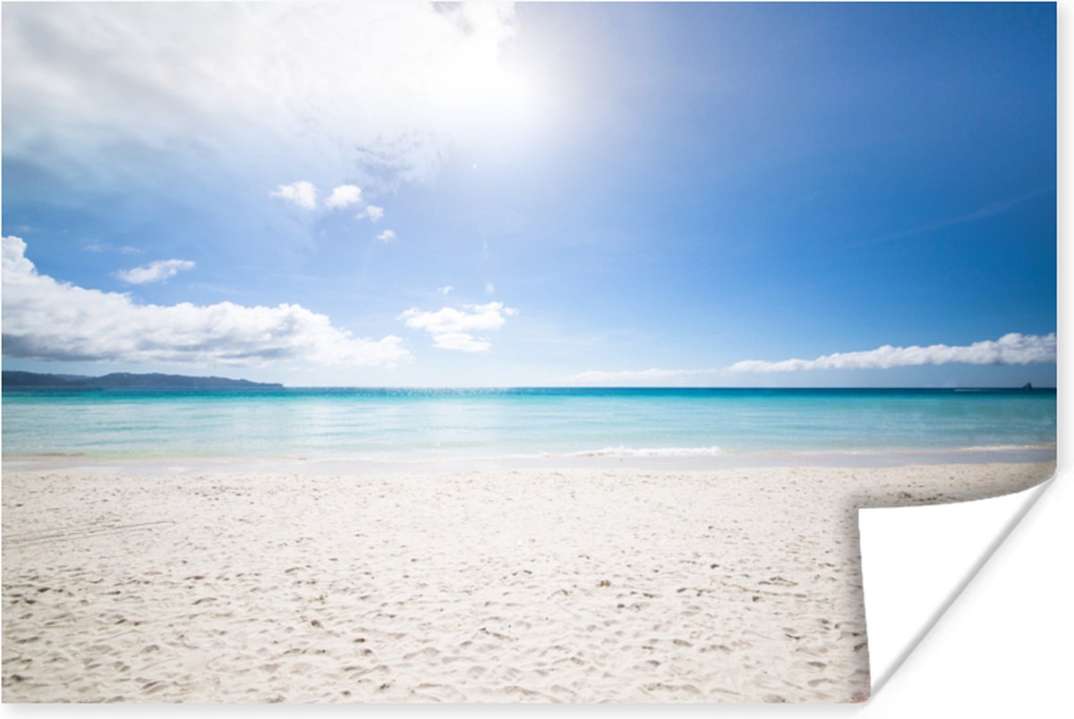 Poster Strand - Eiland - Zon - 120x80 cm