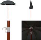 vidaXL Parasol met stalen paal 180 cm antraciet - Parasol - Parasols - Tuinparasol - Tuinparasols