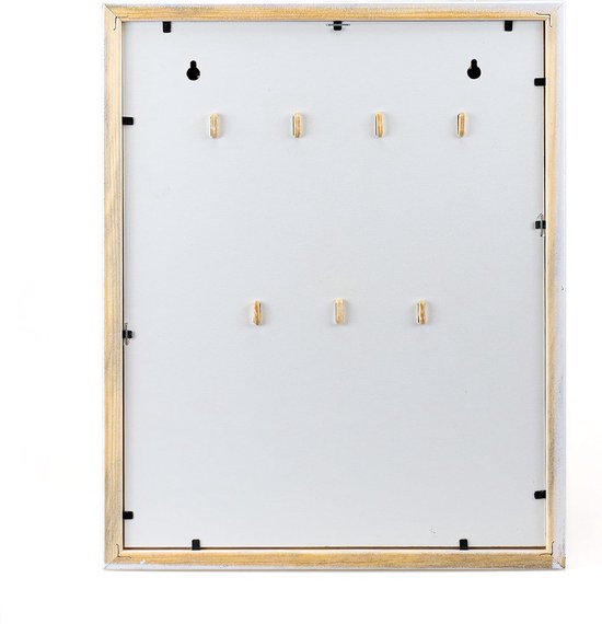 Sleutelkast van hout, hangkast met sleutelplank, wandorganizer voor het