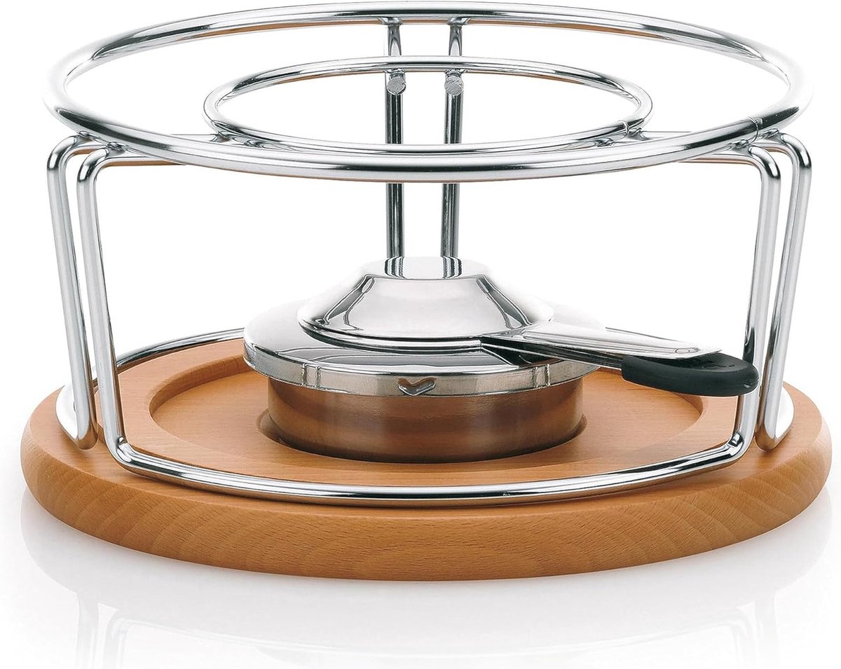 Bol.com fondueset, roestvrij staal/beuken, naturel aanbieding