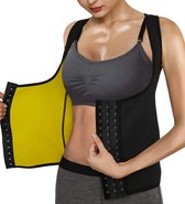 Vrouwen Body Shaper Hot Zweet Workout Tank Top Afslanken Vest Sauna Shirt Neopreen Compressie Shapewear Geen Rits - XXL