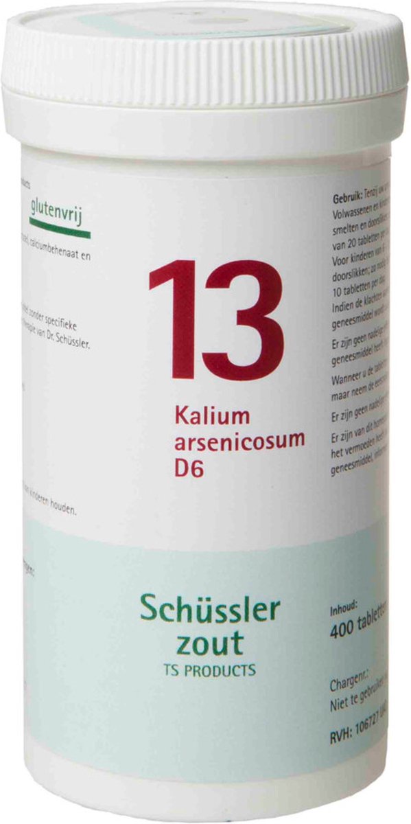 Goedkoopste Pfluger Schussler Zout nr 13 Kalium Arsenicosum D6 - 1 x 400 tabletten