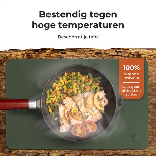 Castagnola Napperons de Table Aspect Cuir - Set de Table Antidérapant en Simili Cuir - Sous-Couche Hydrofuge - Dessous de Verre - 6 Pièces - 45 x 30 cm - Vert