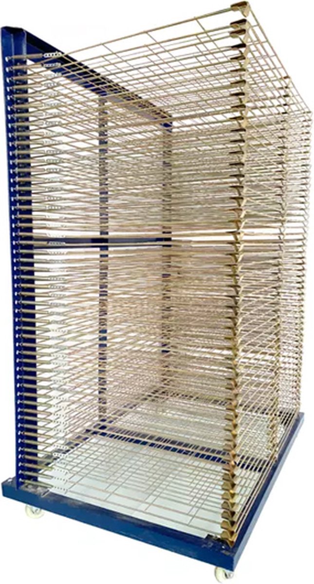 Mobiel Droogrek 50 bladen van 65x100cm - voor atelier, school en kunstenaarsinstelling