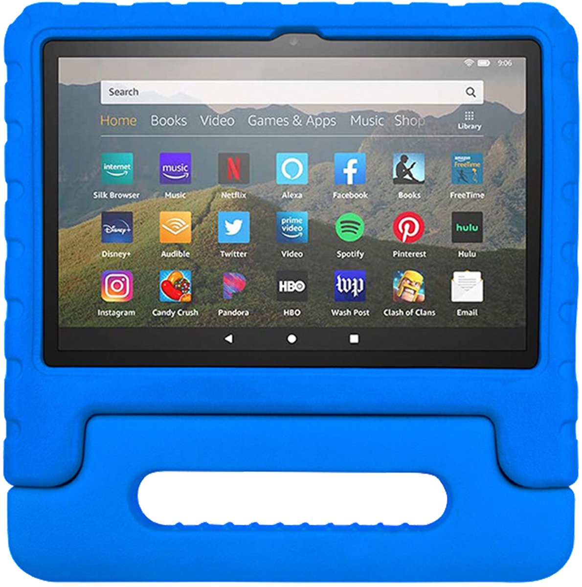Rixus - Tablethoes voor Kinderen - Blauw - iPad Air 1/9.7/iPad 5/iPad Air 2/9.7/iPad 6/iPad Pro 9.7/iPad 7 - Kinderhoes