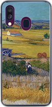 Geschikt voor Samsung Galaxy A40 hoesje - De oogst - Vincent van Gogh - Siliconen Telefoonhoesje