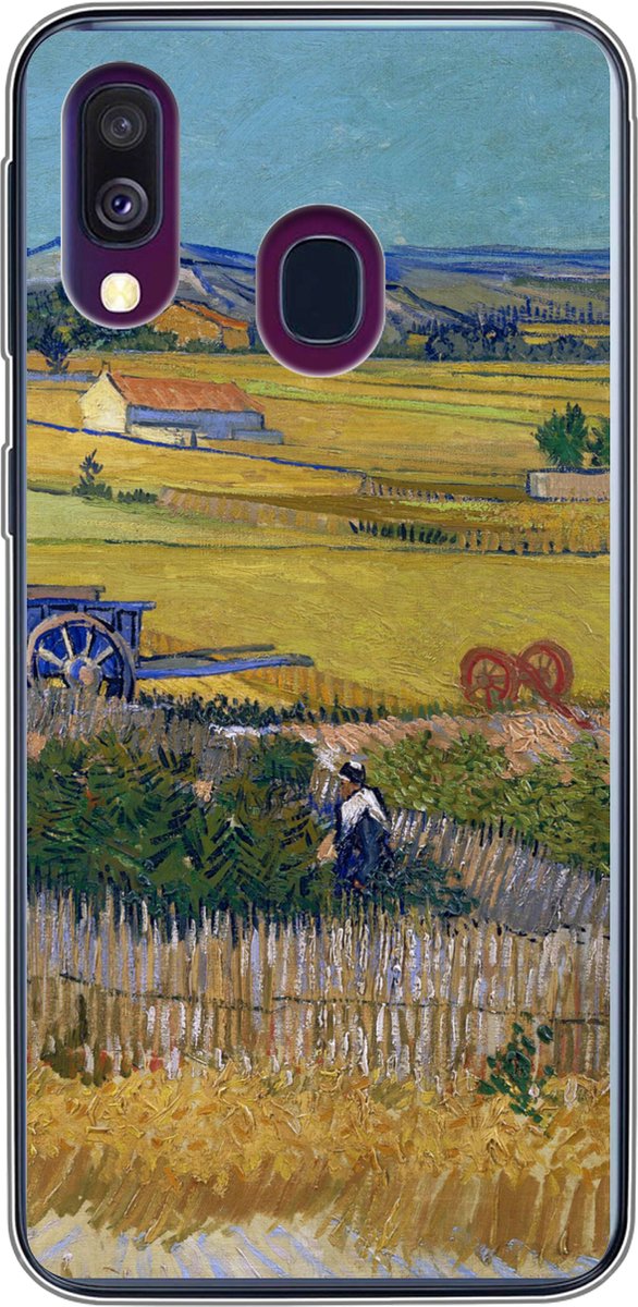Telefoonhoesje Geschikt voor Samsung Galaxy A40 hoesje - De oogst - Vincent van Gogh - Siliconen Telefoonhoesje Telefoonhoesje