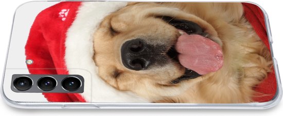Coque Samsung Galaxy S21 - Chien - Drôle - Rire - Siliconen - Sinterklaas - Noël - Cadeaux - Chaussures Cadeaux