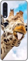 Samsung Galaxy A50 hoesje - Giraffe - Grappig - Tong - Kinderen - Jongens - Meisjes - Kind - Siliconen Telefoonhoesje