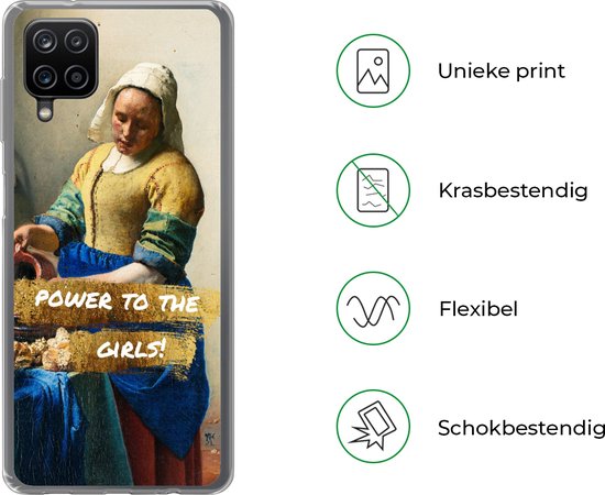 Coque Samsung Galaxy A12 - Melkmeisje - Vermeer - Citation - Siliconen