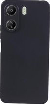 Dun TPU Hoesje Zwart Geschikt voor Xiaomi Redmi 13C / Poco C65 | Back Cover Matte Zwart | Flexibel | Lichtgewicht | Ultra Dun