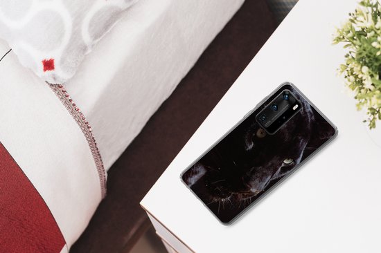 Coque Huawei P40 Pro - Panthère - Animal - Zwart - Coque de téléphone en Siliconen