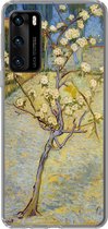 Geschikt voor Huawei P40 hoesje - Perenboompje in bloei - Vincent van Gogh - Siliconen Telefoonhoesje